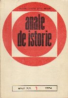 Anale de Istorie, Anul XX, 1/1974