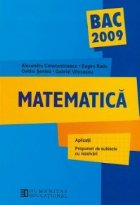 Bacalaureat 2009 Matematica Aplicatii Propuneri