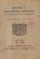 Biserica Ortodoxa Romana. Buletinul Oficial al Patriarhiei Romane, Iulie-Septembrie 1950 - Regulamente Biseric