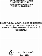 Diabetul zaharat - Caiet de lucrări practice pentru studenţii specializării asistenţă medicală generală