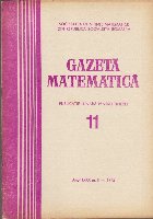 Gazeta Matematica, Nr. 11 - Noiembrie 1975