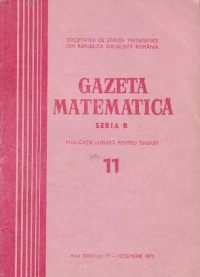 Gazeta matematica, Seria B, Noiembrie 1973