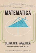 Geometrie analitica. Manual pentru clasa a XI-a