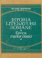 Istoria literaturii romane Epoca marilor