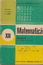 Matematica. Algebra, Manual pentru Clasa a XII-a