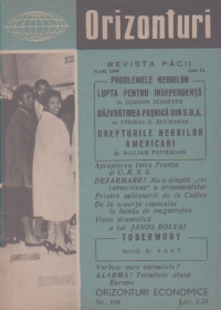 Orizonturi - Revista Pacii, Iunie 1960