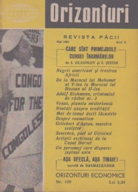 Orizonturi - Revista Pacii, Mai 1961