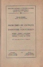 Problemes de Critique et D\'Histoire Textuelles