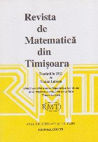 Revista de Matematica din Timisoara, Nr. 1/2008