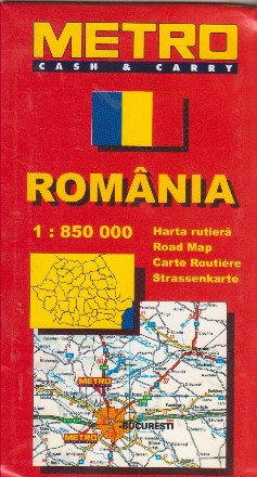 Romania - harta rutiera 1: 850000