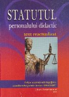 Statutul personalului didactic - Text reactualizat