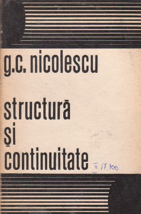 Structura si continuitate (Pagini de istorie literara)