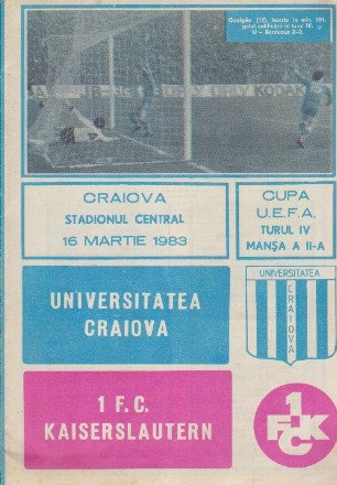 Universitatea Craiova. Craiova Stadionul Central 16 Martie 1983